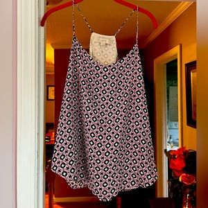 LOFT Cami Tank Size Small EUC Navy and Pink